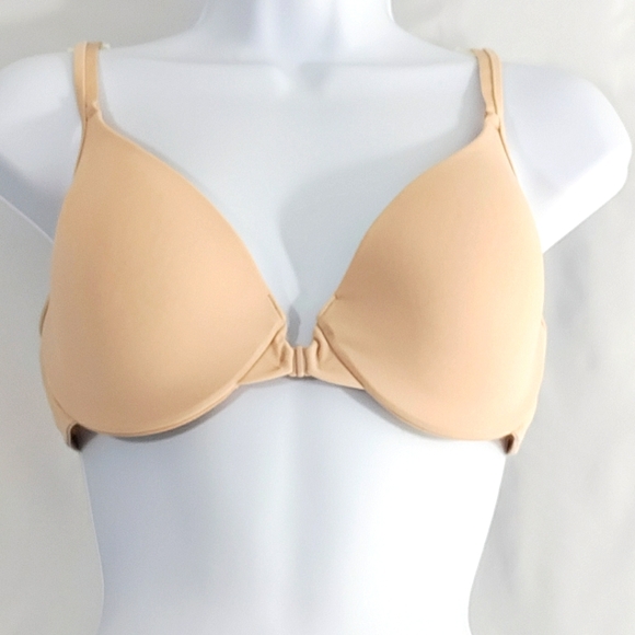 Warner's Nude Front Closure Underwire Smooth T-Shirt Bra 38C - Picture 1 of 6